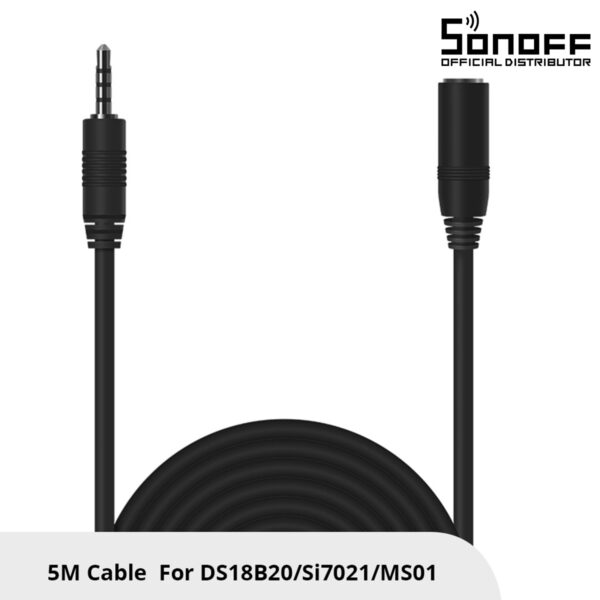 GloboStar® 80038 SONOFF AL560-R2 – 5M Sensor Extension Cable for DS18B20 & Si7021 & MS01 Models