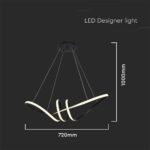 Κρεμαστό Φωτιστικό LED 24W Μαύρο V-TAC 3240lm Θερμό Λευκό 3000K – 8010