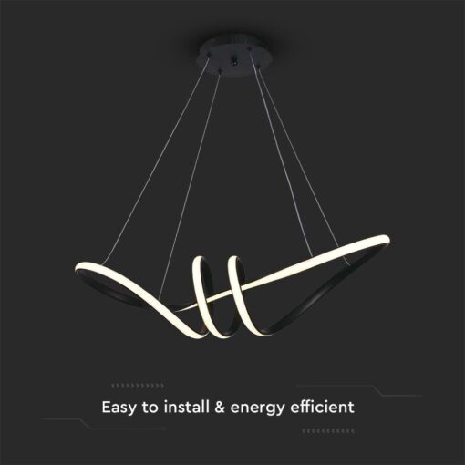 Κρεμαστό Φωτιστικό LED 24W Μαύρο V-TAC 3240lm Θερμό Λευκό 3000K – 8010