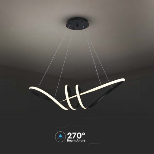 Κρεμαστό Φωτιστικό LED 24W Μαύρο V-TAC 3240lm Θερμό Λευκό 3000K – 8010