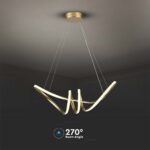 Κρεμαστό Φωτιστικό LED 24W Χρυσό V-TAC 3240lm Θερμό Λευκό 3000K – 8011