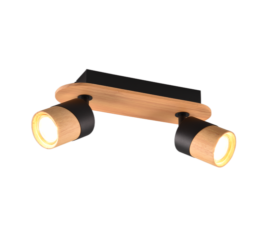 Φωτιστικό Οροφής Trio Lighting 2xGU10 Ξύλινου Χρώματος – 801100232