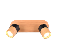 Φωτιστικό Οροφής Trio Lighting 2xGU10 Ξύλινου Χρώματος – 801100232