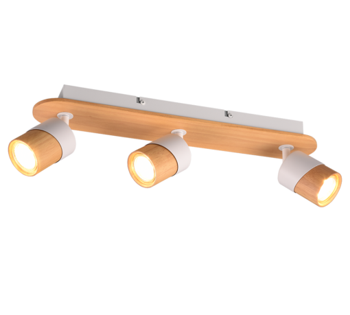 Φωτιστικό Οροφής Trio Lighting 3xGU10 Ξύλινου Χρώματος – 801100331