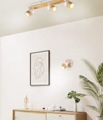 Φωτιστικό Οροφής Trio Lighting 3xGU10 Ξύλινου Χρώματος – 801100331