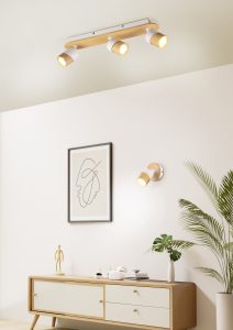 Φωτιστικό Οροφής Trio Lighting 3xGU10 Ξύλινου Χρώματος – 801100331