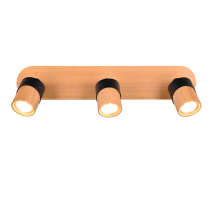 Φωτιστικό Οροφής Trio Lighting 3xGU10 Ξύλινου Χρώματος – 801100332