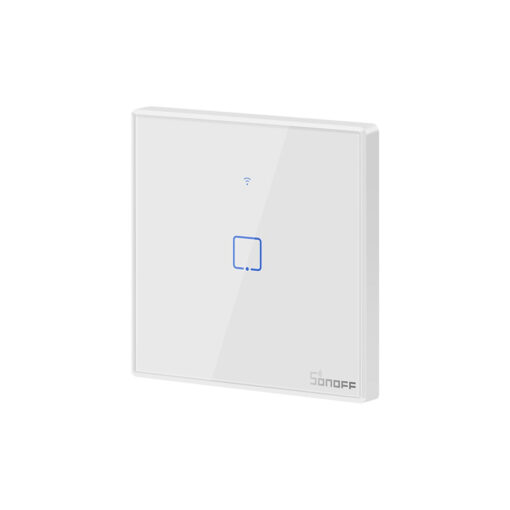 GloboStar® 80130  SONOFF T2EU1C-RF – 433MHz Wireless Smart Wall Touch Button Switch AC 100-240V Max 2A (2A/Way) 1 Way – RF Series