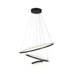 Κρεμαστό Φωτιστικό με 3 Κύκλους LED 32W Μαύρο V-TAC 3880lm Θερμό Λευκό 3000K – 8017