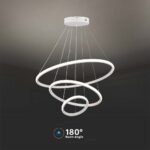 Κρεμαστό Φωτιστικό με 3 Κύκλους LED 32W Λευκό V-TAC 3880lm Θερμό Λευκό 3000K – 8018