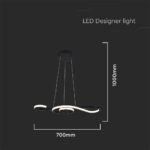 Κρεμαστό Φωτιστικό LED 18W 3000K Μαύρου Χρώματος V-TAC – 8020