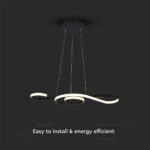 Κρεμαστό Φωτιστικό LED 18W 3000K Μαύρου Χρώματος V-TAC – 8020