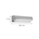 InLight Erie LED ΑΠΛΙΚΑ ΕΞΩΤΕΡΙΚΟΥ ΧΩΡΟΥ ΣΕ ΓΚΡΙ ΧΡΩΜΑ 10W 3000K  D:26,1cmx7cm (80203030)