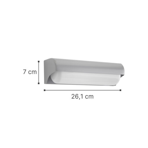 InLight Erie LED ΑΠΛΙΚΑ ΕΞΩΤΕΡΙΚΟΥ ΧΩΡΟΥ ΣΕ ΓΚΡΙ ΧΡΩΜΑ 10W 3000K  D:26,1cmx7cm (80203030)