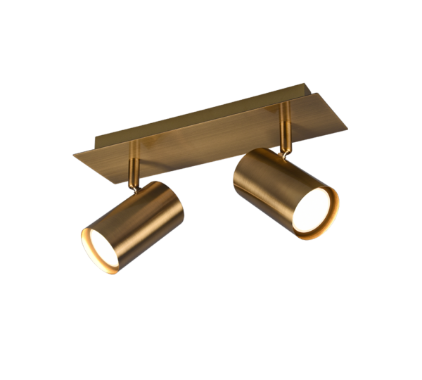 Σποτ Trio Lighting   2xGU10 Αντικέ Ορείχαλκος Μεταλλικό    802400204