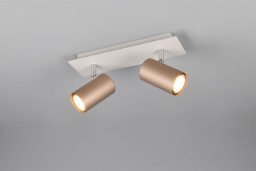 Πολύφωτο Οροφής/Τοίχου MARLEY Σποτ 2xGU10 Καφε & Γκρι Trio Lighting – 802400265