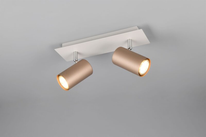 Πολύφωτο Οροφής/Τοίχου MARLEY Σποτ 2xGU10 Καφε & Γκρι Trio Lighting – 802400265