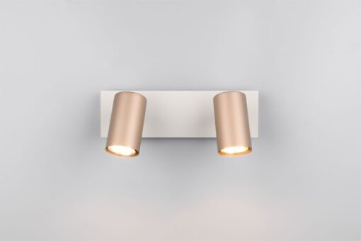 Πολύφωτο Οροφής/Τοίχου MARLEY Σποτ 2xGU10 Καφε & Γκρι Trio Lighting – 802400265