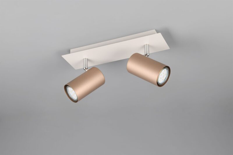 Πολύφωτο Οροφής/Τοίχου MARLEY Σποτ 2xGU10 Καφε & Γκρι Trio Lighting – 802400265