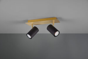 Φωτιστικό Spot Trio Lighting MARLEY  2x GU10 Schwarz-Gold Μεταλλικό   – 802400280