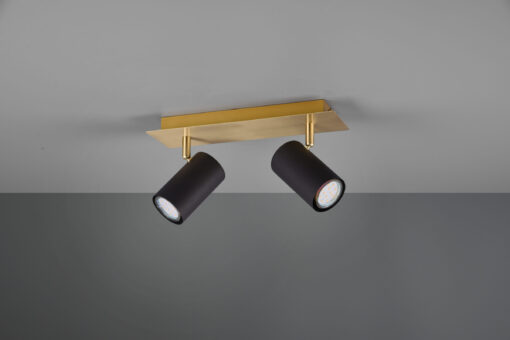 Φωτιστικό Spot Trio Lighting MARLEY  2x GU10 Schwarz-Gold Μεταλλικό   – 802400280