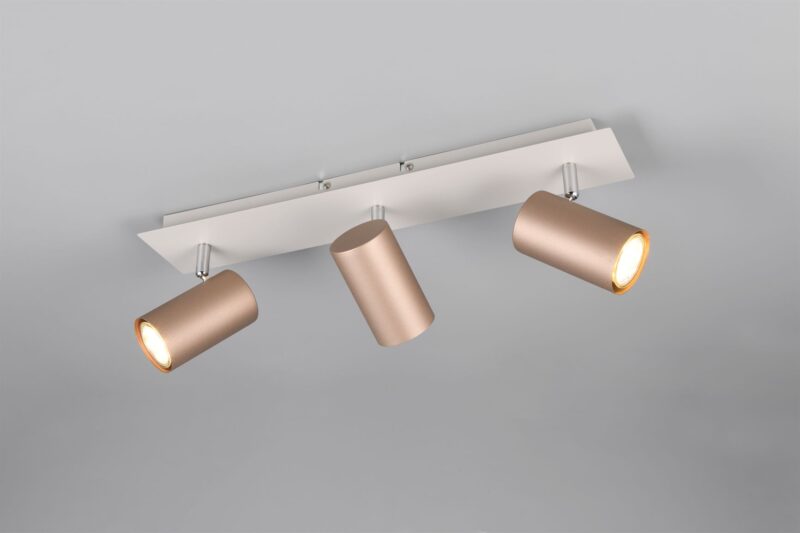 Πολύφωτο Οροφής/Τοίχου MARLEY Σποτ 3xGU10 Καφε & Γκρι Trio Lighting – 802400365