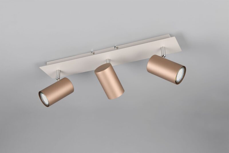 Πολύφωτο Οροφής/Τοίχου MARLEY Σποτ 3xGU10 Καφε & Γκρι Trio Lighting – 802400365