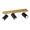 Φωτιστικό Spot Trio Lighting MARLEY  3x GU10 Schwarz-Gold Μεταλλικό   – 802400380