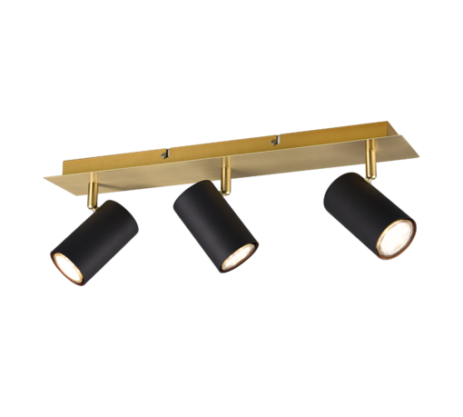 Φωτιστικό Spot Trio Lighting MARLEY  3x GU10 Schwarz-Gold Μεταλλικό   – 802400380