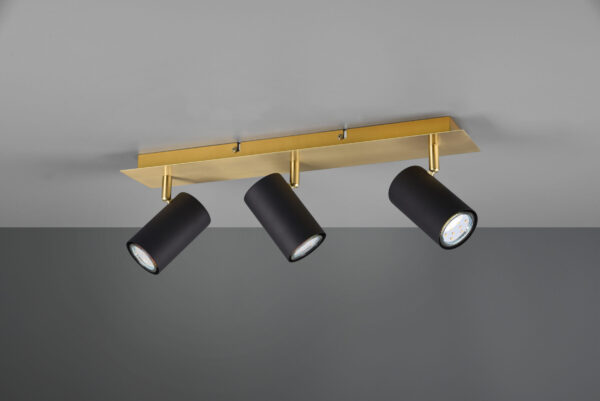 Φωτιστικό Spot Trio Lighting MARLEY  3x GU10 Schwarz-Gold Μεταλλικό   – 802400380