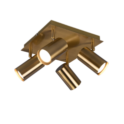 Σποτ Trio Lighting 4xGU10 Αντικέ Ορείχαλκος Μεταλλικό 802430404