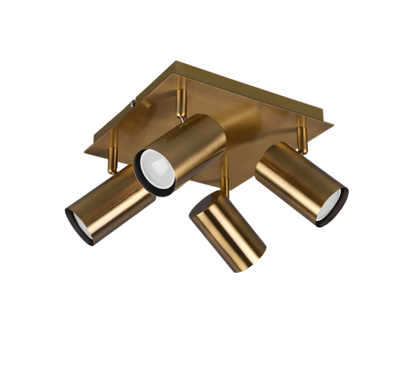 Σποτ Trio Lighting   4xGU10 Αντικέ Ορείχαλκος Μεταλλικό    802430404