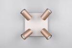 Πολύφωτο Οροφής MARLEY Σποτ 4xGU10 Καφε και Γκρι Trio Lighting – 802430465