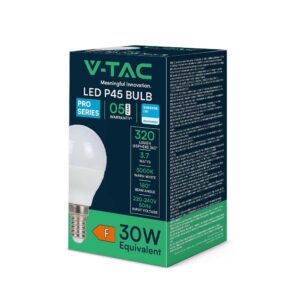 LED Λάμπα E14 P45 3.7W V-TAC PRO Samsung Chip 320lm Ψυχρό Λευκό 6400K – 8044