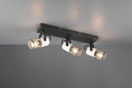 Φωτιστικό Οροφής Σποτ TOSH Trio Lighting 3x E14  Μαύρο-Άσπρο – 804300334