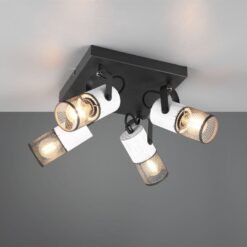 Φωτιστικό Οροφής Σποτ TOSH Trio Lighting 4x E14 Μαύρο-Άσπρο – 804300434