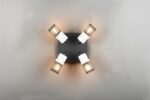 Φωτιστικό Οροφής Σποτ TOSH Trio Lighting 4x E14 Μαύρο-Άσπρο – 804300434