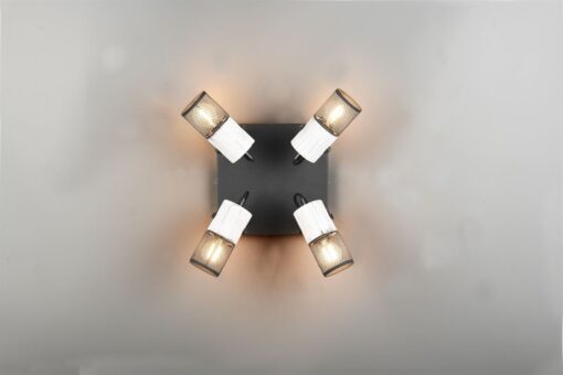 Φωτιστικό Οροφής Σποτ TOSH Trio Lighting 4x E14 Μαύρο-Άσπρο – 804300434