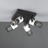 Φωτιστικό Οροφής Σποτ TOSH Trio Lighting 4x E14 Μαύρο-Άσπρο – 804300434