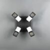 Φωτιστικό Οροφής Σποτ TOSH Trio Lighting 4x E14 Μαύρο-Άσπρο – 804300434