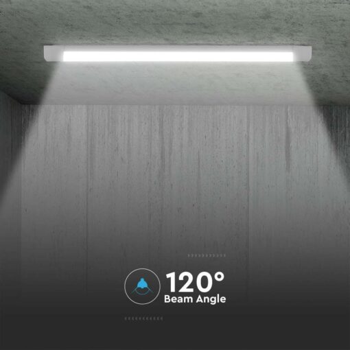 LED Πρισματικό Γραμμικό Φωτιστικό 150cm 50W V-TAC 6000lm Φυσικό Λευκό 4000K – 8050