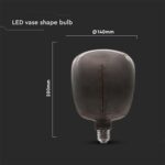 Λάμπα LED E27 Filament vase shape 4W γυαλί μαύρο  V-TAC – 8056