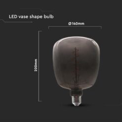 Λάμπα LED E27 Filament vase shape 4W γυαλί μαύρο  V-TAC – 8056