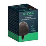 Λάμπα LED E27 Filament apple shape 4W γυαλί μαύρο  V-TAC – 8064