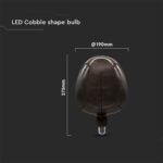 Λάμπα LED E27 Filament apple shape 4W γυαλί μαύρο  V-TAC – 8064
