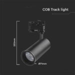 Φωτιστικό ράγας τριφασικό  LED COB 30W 3 σε 1 CCT Μαύρου Χρώματος V-TAC – 8078