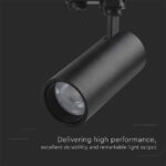 Φωτιστικό ράγας τριφασικό  LED COB 30W 3 σε 1 CCT Μαύρου Χρώματος V-TAC – 8078