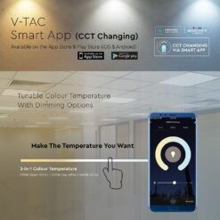 Wi-FI LED Πάνελ Τετράγωνο 60x60cm 40W V-TAC Smart Home 120° 4800lm 2700K-6400K – 8080