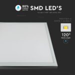 LED Πάνελ Τετράγωνο 45W V-TAC 60x60cm CRI>95 120° 3600lm Φυσικό 4000K – 8087