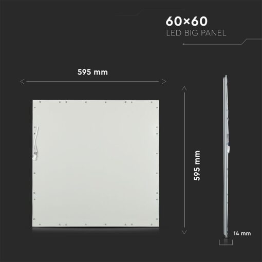 LED Πάνελ Τετράγωνο 45W V-TAC 60x60cm CRI>95 120° 3600lm Φυσικό 4000K – 8087